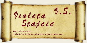 Violeta Stajčić vizit kartica